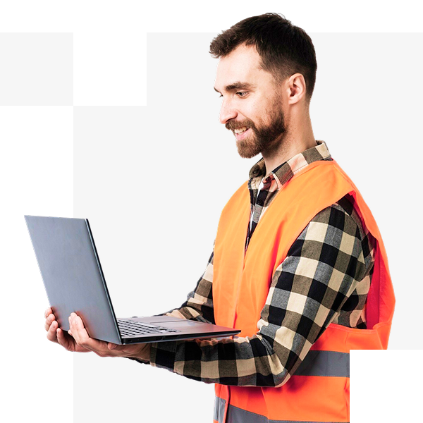 man with laptop